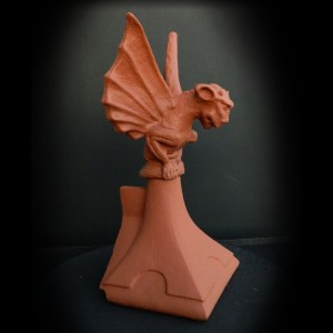 winged gargoyle roof sculpture